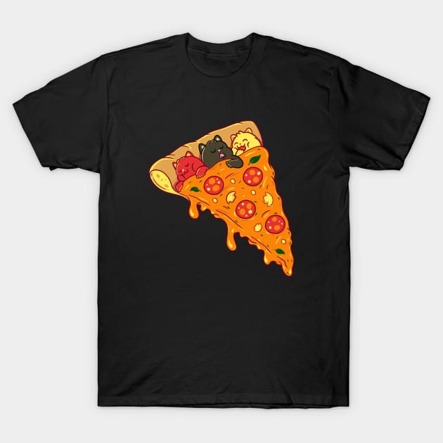 Pizza Cat T-Shirt by Illustrasikuu